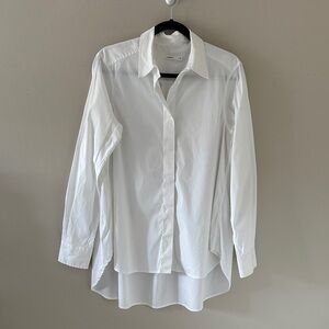 Lareida Womens White Button Down Top Sz 40 (US 10)Relaxed Preppy Timeless Office